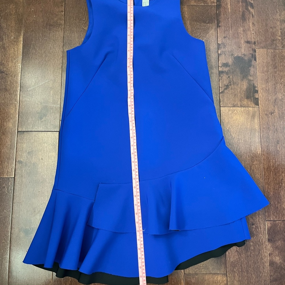 H&M Royal Blue scuba asymmetrical hem cocktail dress size 10 - Picture 11 of 13